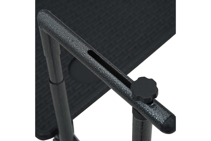 Hengende balkongbord svart 60x64x83,5cm plast rottingutseend - Hagemøbler - Balkong - Balkongmøbler - Balkongbord - Balkongbord hengende