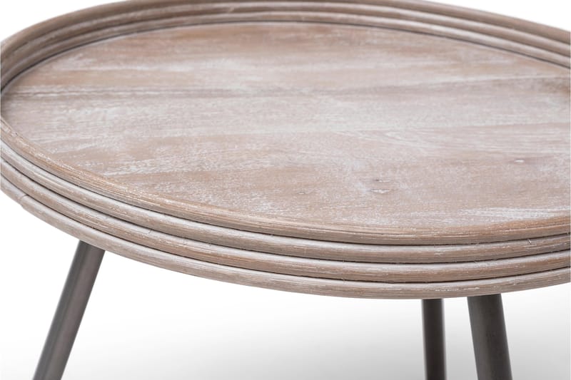 Leicester Bord Ø60 cm - Grå|Beige - Hagemøbler - Balkong - Balkongmøbler - Balkongbord