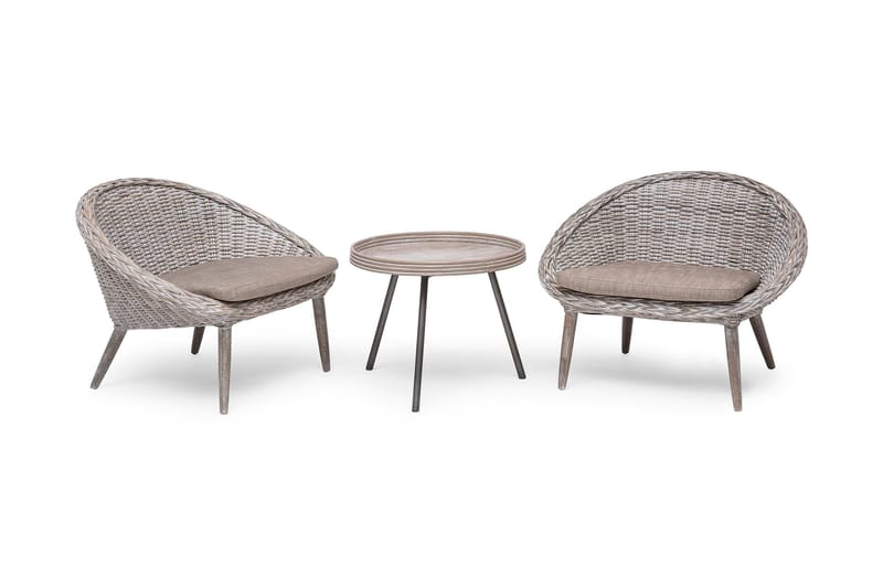 Leicester Bord Ø60 cm - Grå|Beige - Hagemøbler - Balkong - Balkongmøbler - Balkongbord