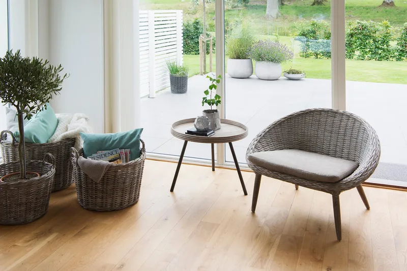 Leicester Bord Ø60 cm - Grå|Beige - Hagemøbler - Balkong - Balkongmøbler - Balkongbord