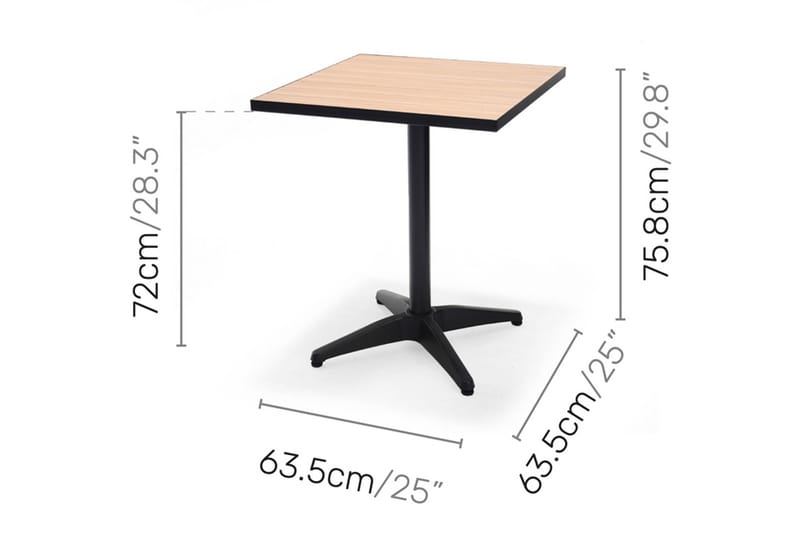 Panama Cafébord 64 cm - Svart - Cafebord - Balkongbord