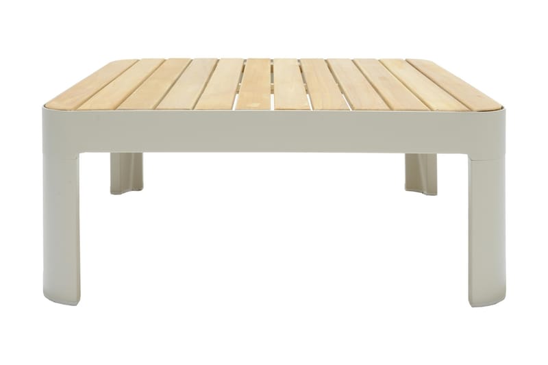 Portals Cafébord 72 cm - Hvit/Tre - Loungebord & Sofabord utendørs - Balkongbord