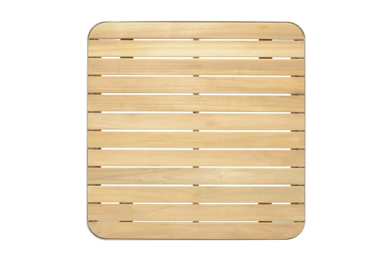 Portals Cafébord 72 cm - Hvit/Tre - Hagemøbler - Balkong - Balkongmøbler - Balkongbord