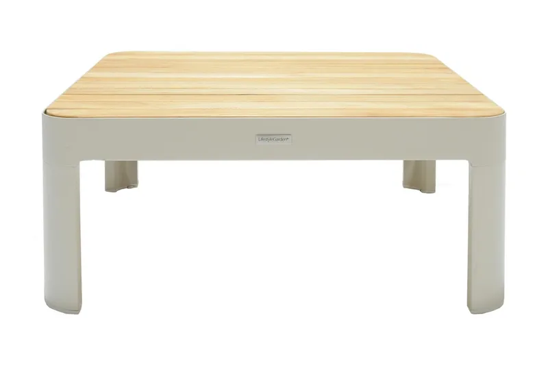 Portals Cafébord 72 cm - Hvit/Tre - Hagemøbler - Balkong - Balkongmøbler - Balkongbord