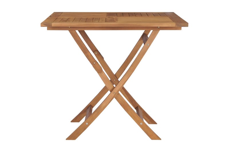 Sammenleggbart hagebord 85x85x76 cm heltre teak - Brun - Hagemøbler - Balkong - Balkongmøbler - Balkongbord
