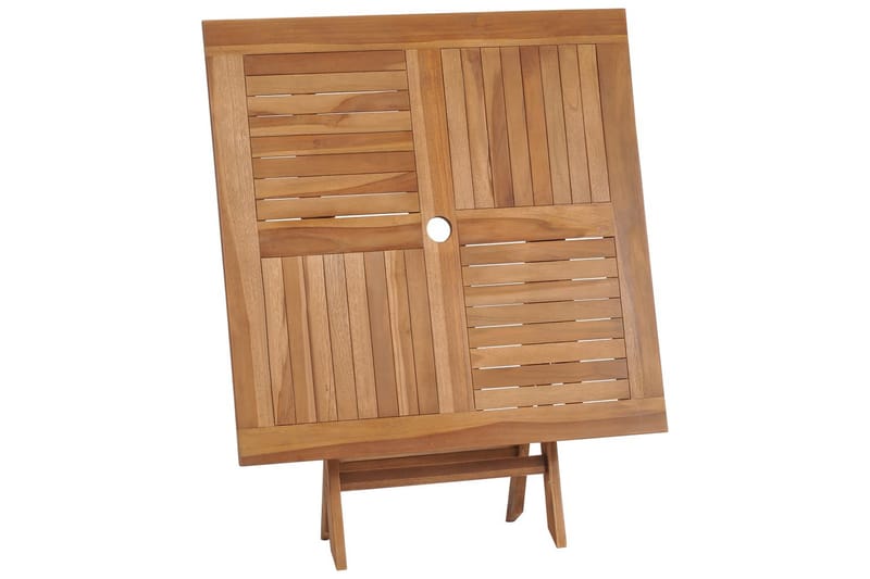 Sammenleggbart hagebord 85x85x76 cm heltre teak - Brun - Cafebord - Balkongbord