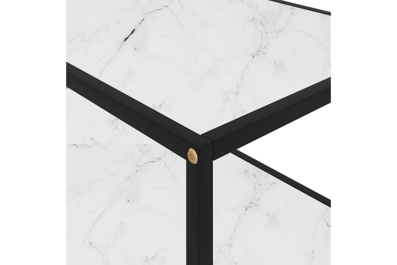 Tebord hvit 100x50x35 cm herdet glass - Hvit - Hagemøbler - Balkong - Balkongmøbler - Balkongbord