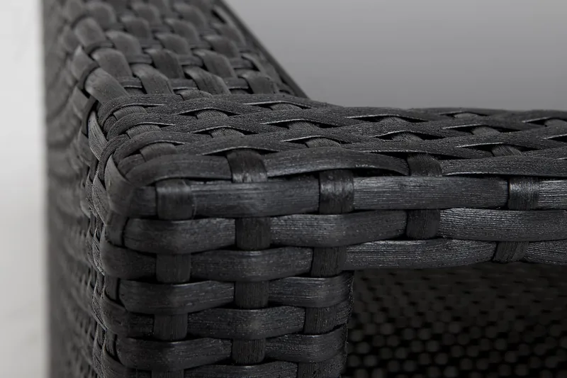 Wisconsin Bord 110 cm Kunstrotting/Svart - Svart - Hagemøbler - Balkong - Balkongmøbler - Balkongbord