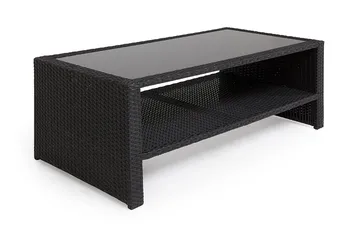 Wisconsin Bord 110 cm Kunstrotting/Svart - Svart - Hagemøbler - Balkong - Balkongmøbler - Balkongbord