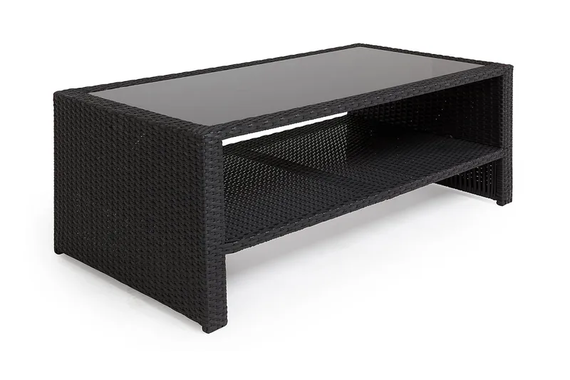 Wisconsin Bord 110 cm Kunstrotting/Svart - Svart - Hagemøbler - Balkong - Balkongmøbler - Balkongbord