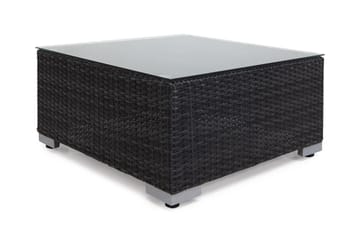 Wisconsin Divan/Bord Kunstrotting/Svart - Svart - Hagemøbler - Balkong - Balkongmøbler - Balkongbord