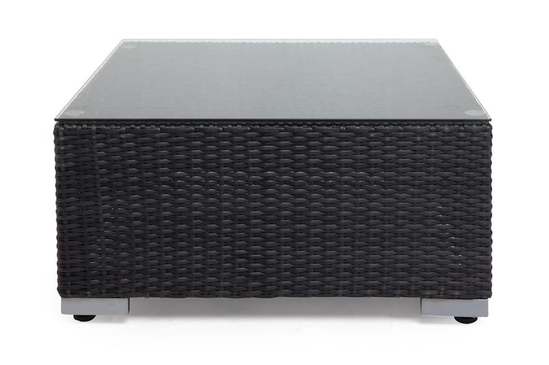 Wisconsin Divan/Bord Kunstrotting/Svart - Svart - Hagemøbler - Balkong - Balkongmøbler - Balkongbord