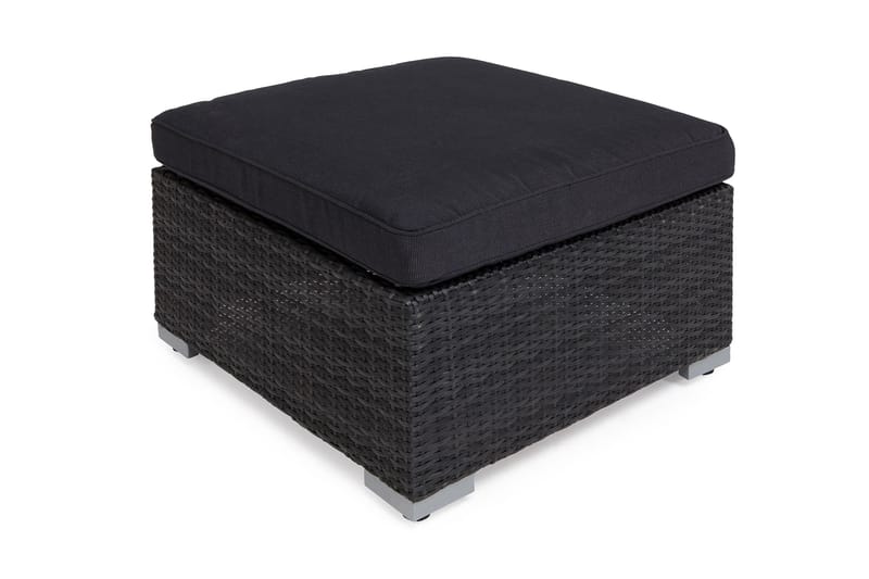 Wisconsin Divan/Bord Kunstrotting/Svart - Svart - Hagemøbler - Balkong - Balkongmøbler - Balkongbord