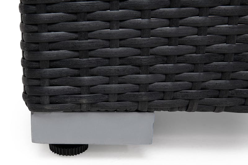 Wisconsin Divan/Bord Kunstrotting/Svart - Svart - Hagemøbler - Balkong - Balkongmøbler - Balkongbord