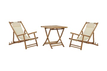 Balkongsett Hvit/ beige ATRANI / SPELLO - Beige - Hagemøbler - Balkong - Balkongmøbler - Balkonggrupper