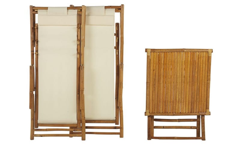 Balkongsett Hvit/ beige ATRANI / SPELLO - Beige - Hagemøbler - Balkong - Balkongmøbler - Balkonggrupper