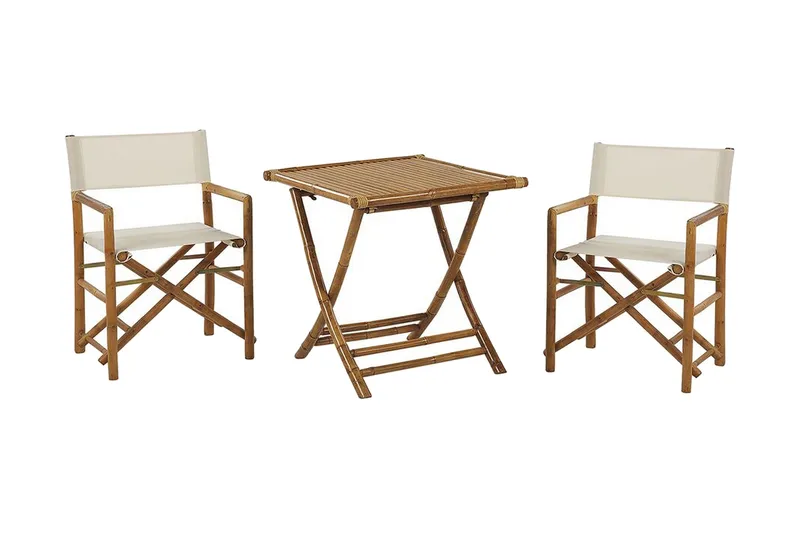 Balkongsett Hvit/ beige MOLISE / SPELLO, Tre / Natur