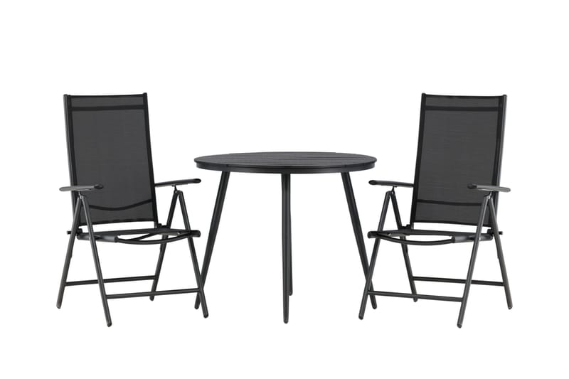 Break Cafésett Rundt Ø90 cm + 2 Break Posisjonsstol, Svart