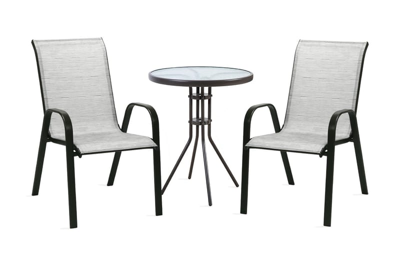 Cafesett DUBLIN bord og 2 stoler D60xH70 - Balkonggrupper - Cafesett
