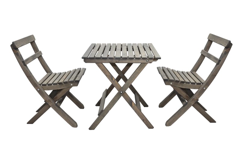 Gruppe for utemøbler Wilma & Knohult - Grå - Hagemøbler - Balkong - Balkongmøbler - Balkonggrupper