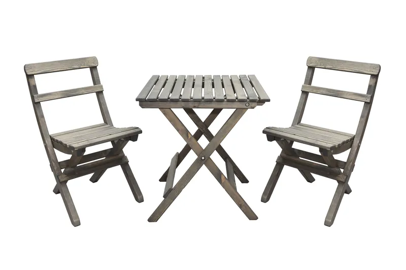 Gruppe for utemøbler Wilma & Knohult - Grå - Hagemøbler - Balkong - Balkongmøbler - Balkonggrupper