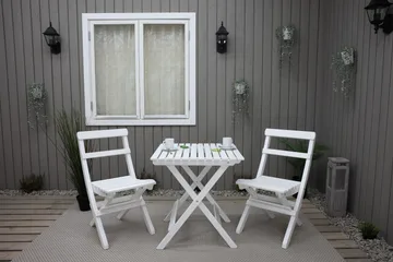 Gruppe for utemøbler Wilma & Knohult - Hvit - Hagemøbler - Balkong - Balkongmøbler - Balkonggrupper