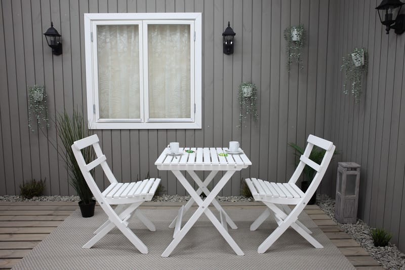 Gruppe for utemøbler Wilma & Knohult - Hvit - Hagemøbler - Balkong - Balkongmøbler - Balkonggrupper