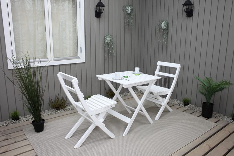 Gruppe for utemøbler Wilma & Knohult - Hvit - Hagemøbler - Balkong - Balkongmøbler - Balkonggrupper