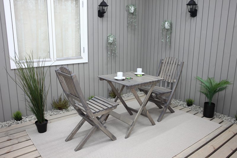 Gruppe for utemøbler Wilma & Visby - Grå - Hagemøbler - Balkong - Balkongmøbler - Balkonggrupper