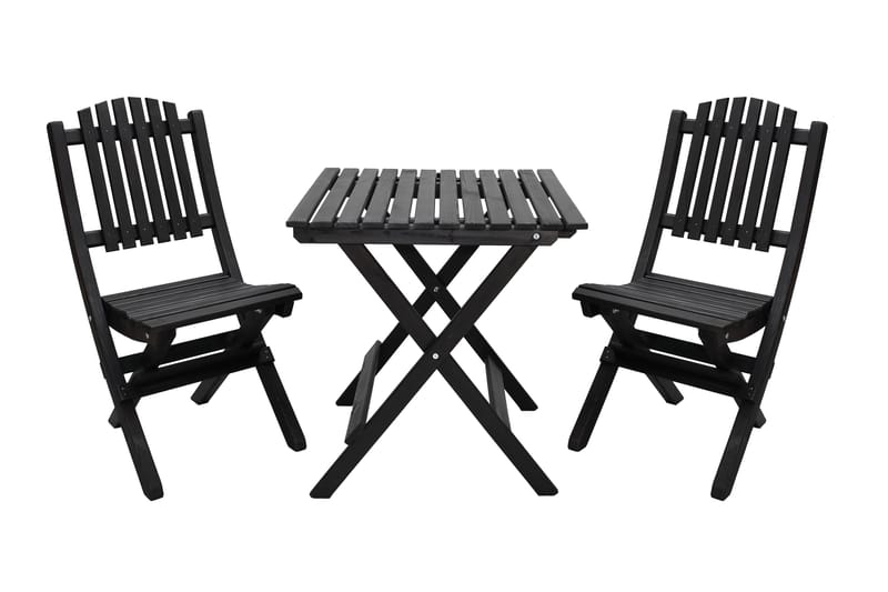 Gruppe for utemøbler Wilma & Visby - Kaffe svart - Hagemøbler - Balkong - Balkongmøbler - Balkonggrupper