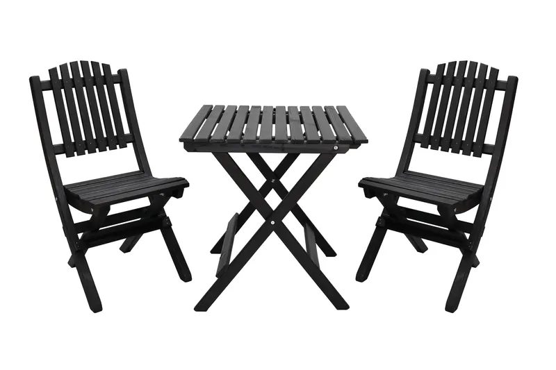 Gruppe for utemøbler Wilma & Visby, Kaffe svart