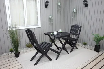 Gruppe for utemøbler Wilma & Visby - Kaffe svart - Hagemøbler - Balkong - Balkongmøbler - Balkonggrupper