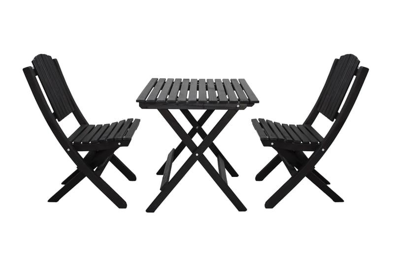 Gruppe for utemøbler Wilma & Visby - Kaffe svart - Hagemøbler - Balkong - Balkongmøbler - Balkonggrupper