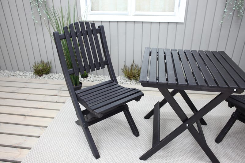 Gruppe for utemøbler Wilma & Visby - Kaffe svart - Hagemøbler - Balkong - Balkongmøbler - Balkonggrupper