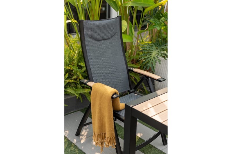 Panama Cafésett 50x50 cm + 2 Stoler Svart - Lifestyle Garden - Hagemøbler - Balkong - Balkongmøbler - Balkonggrupper