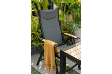 Panama Cafésett 50x50 cm + 2 Stoler Svart - Lifestyle Garden - Hagemøbler - Balkong - Balkongmøbler - Balkonggrupper