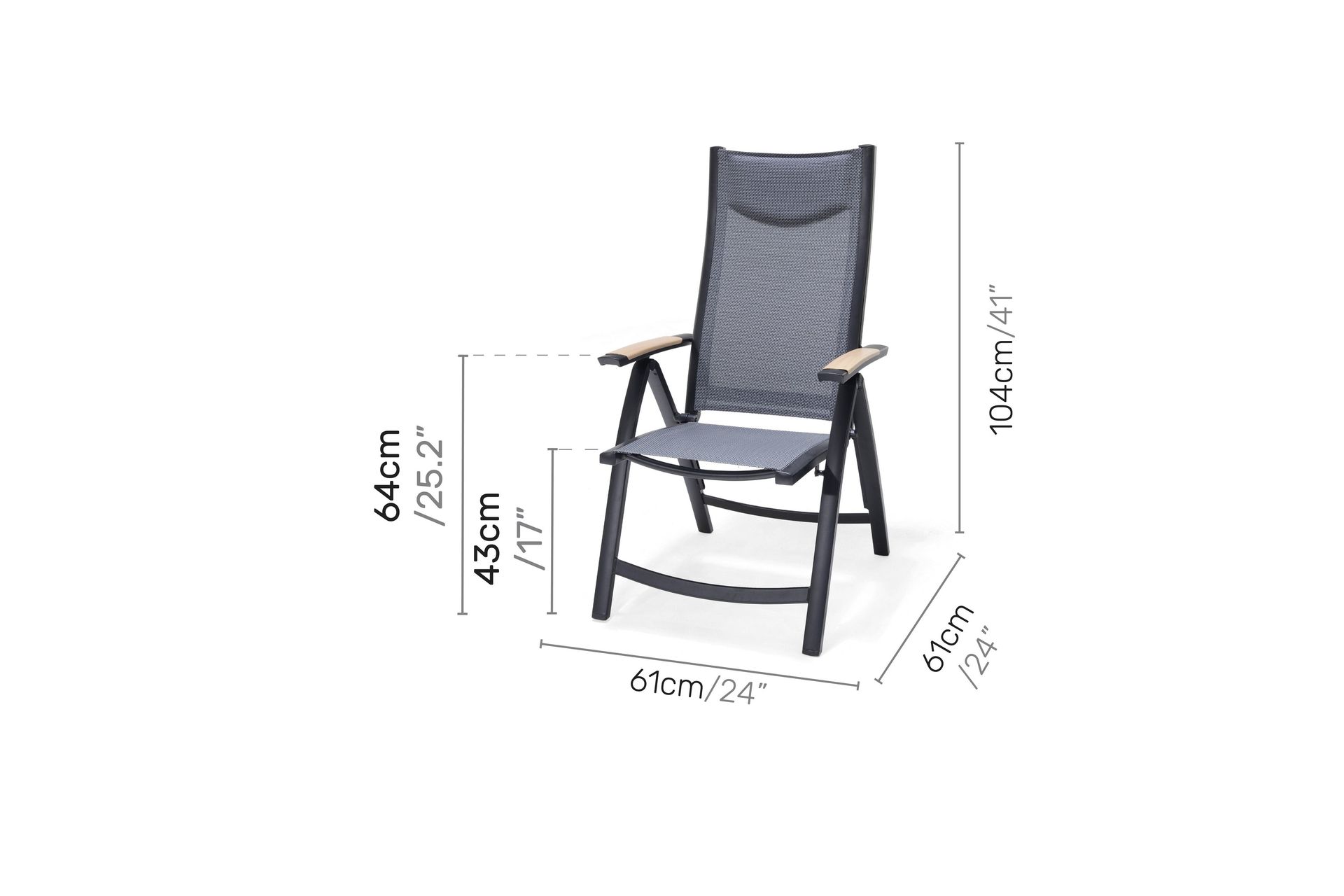 Panama Cafésett 50x50 cm + 2 Stoler Svart - Lifestyle Garden - Hagemøbler - Balkong - Balkongmøbler - Balkonggrupper