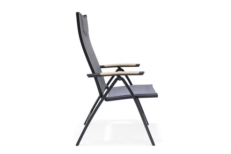 Panama Cafésett 50x50 cm + 2 Stoler Svart - Lifestyle Garden - Hagemøbler - Balkong - Balkongmøbler - Balkonggrupper