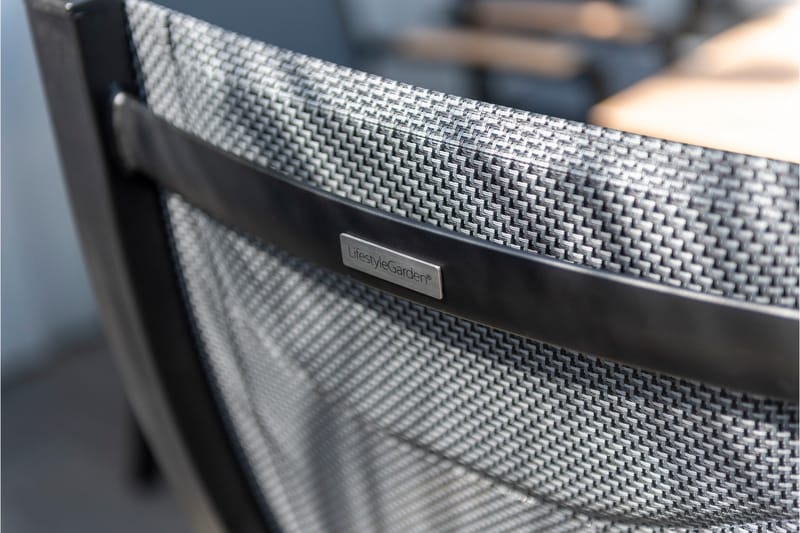 Panama Cafésett 50x50 cm + 2 Stoler Svart - Lifestyle Garden - Hagemøbler - Balkong - Balkongmøbler - Balkonggrupper