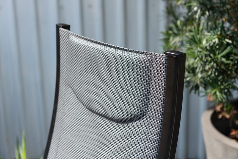 Panama Cafésett 50x50 cm + 2 Stoler Svart - Lifestyle Garden - Hagemøbler - Balkong - Balkongmøbler - Balkonggrupper