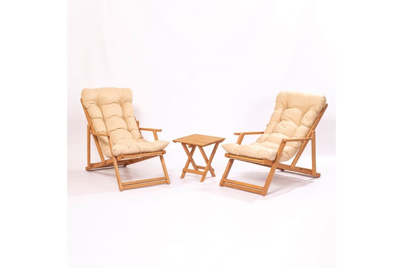 Parvez Cafésett - Beige - Hagemøbler - Balkong - Balkongmøbler - Balkonggrupper
