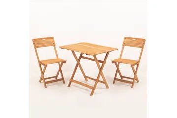 Ramdevi Cafésett - Valnøtt - Hagemøbler - Balkong - Balkongmøbler - Balkonggrupper