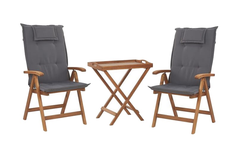 Riliegh Balkongsett 68 cm + 2 Stoler, Grafittgrå