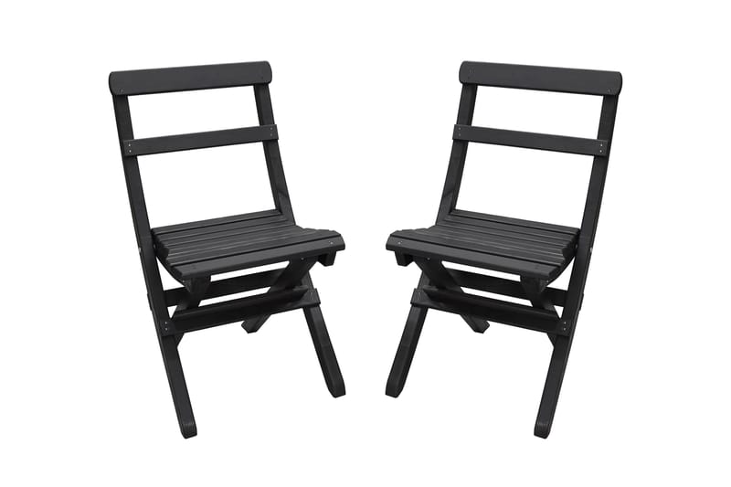 Wilma Cafésett 65x65 cm + 2 Stoler Grå/Hvit - Baltic Garden - Hagemøbler - Balkong - Balkongmøbler - Balkonggrupper