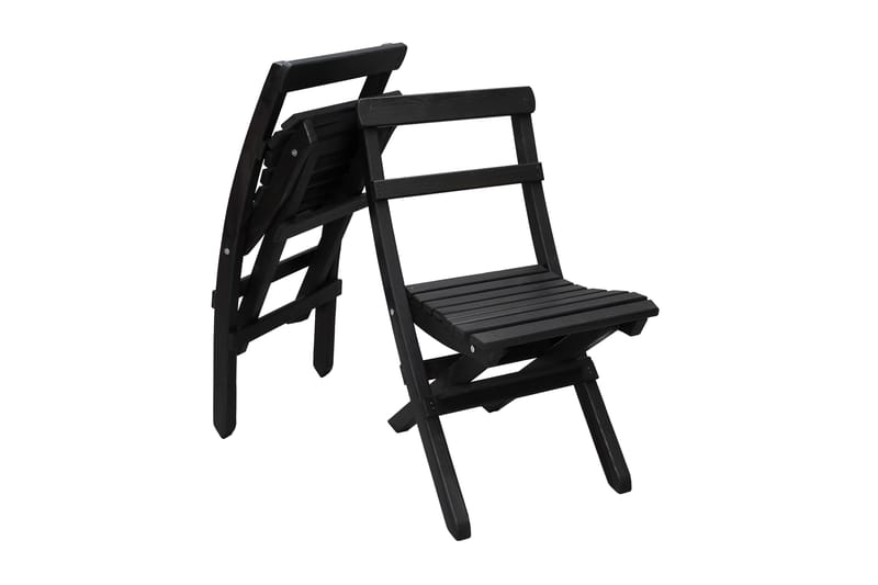 Wilma Cafésett 65x65 cm + 2 Stoler Grå/Hvit - Baltic Garden - Hagemøbler - Balkong - Balkongmøbler - Balkonggrupper