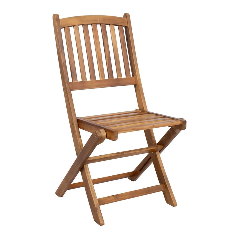 Balkongsett HOME4YOU Gwen bord D60 cm og 2 stoler - Brun - Hagemøbler - Balkong - Balkongmøbler - Balkonggrupper