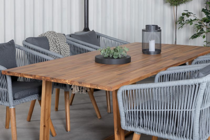Chania Karmstol Grå/Brun - Venture Home - Spisestoler & hagestoler utendørs - Balkongstoler