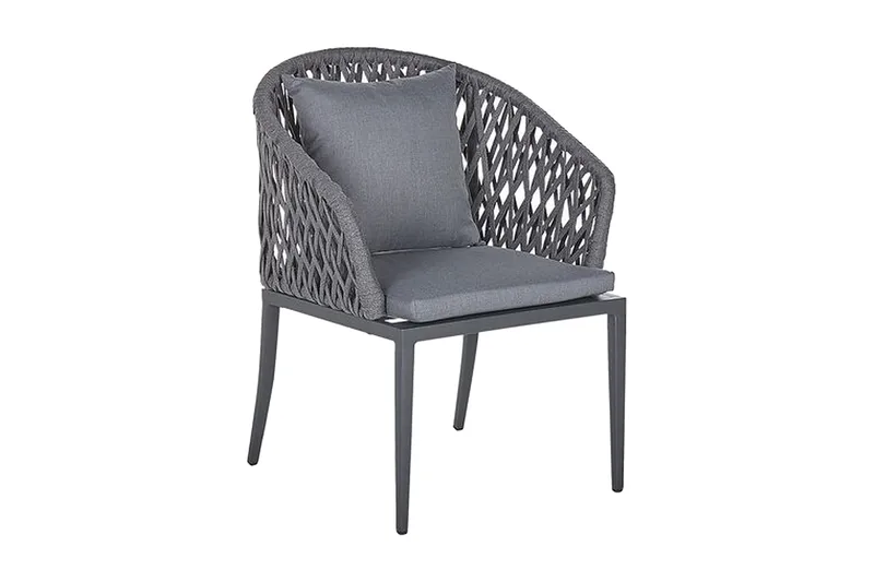 Hagestol 2 stk aluminium grå LIPARI, Grå