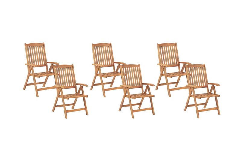 Hagestol 6 akasietre lys brun JAVA - Tre / Natur - Hagemøbler - Balkong - Balkongmøbler - Balkongstoler