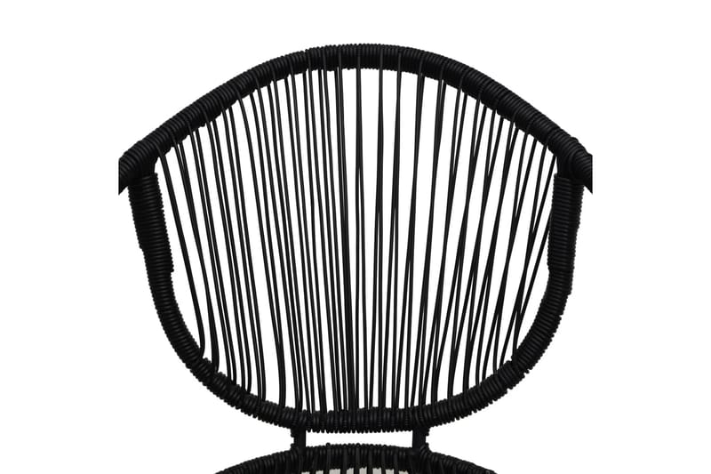 Hagestoler 2 stk PVC rotting svart - Spisestoler & hagestoler utendørs - Balkongstoler